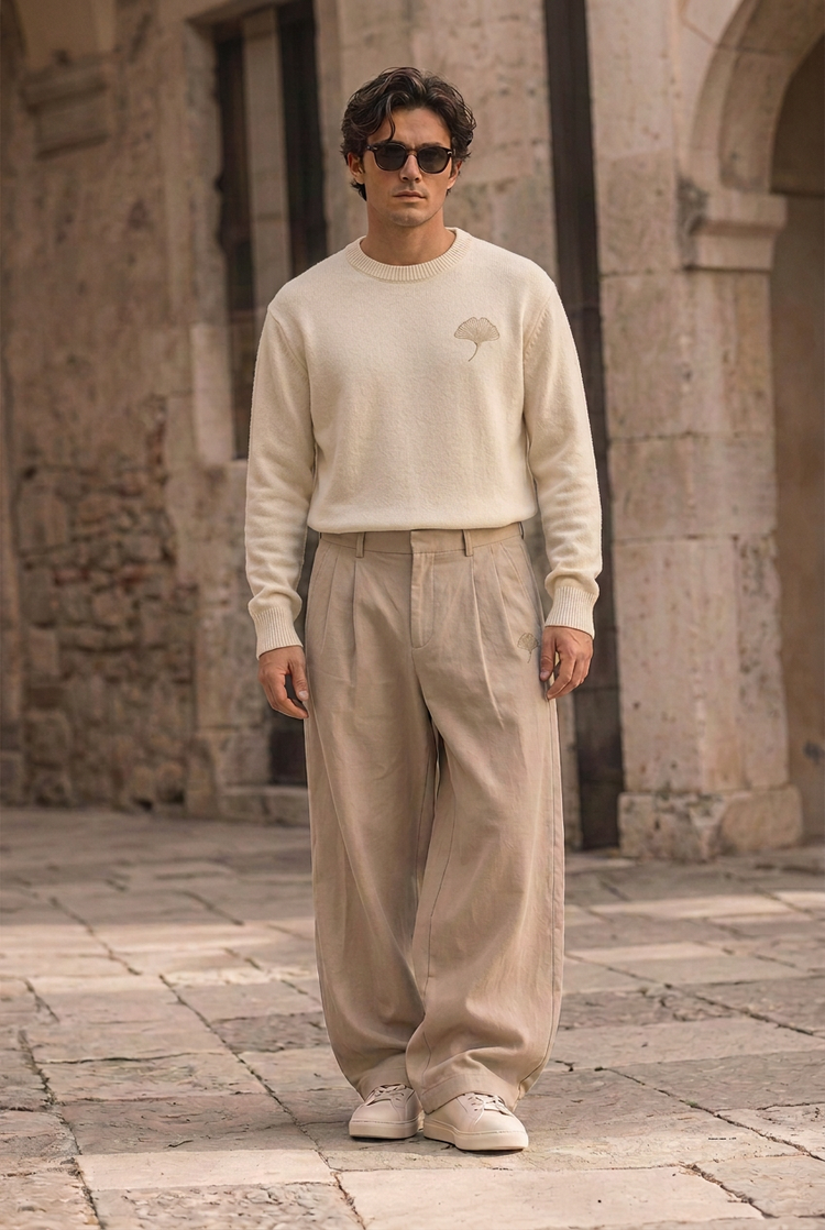 Herick & Belle City Explorer sand trousers worn by male model