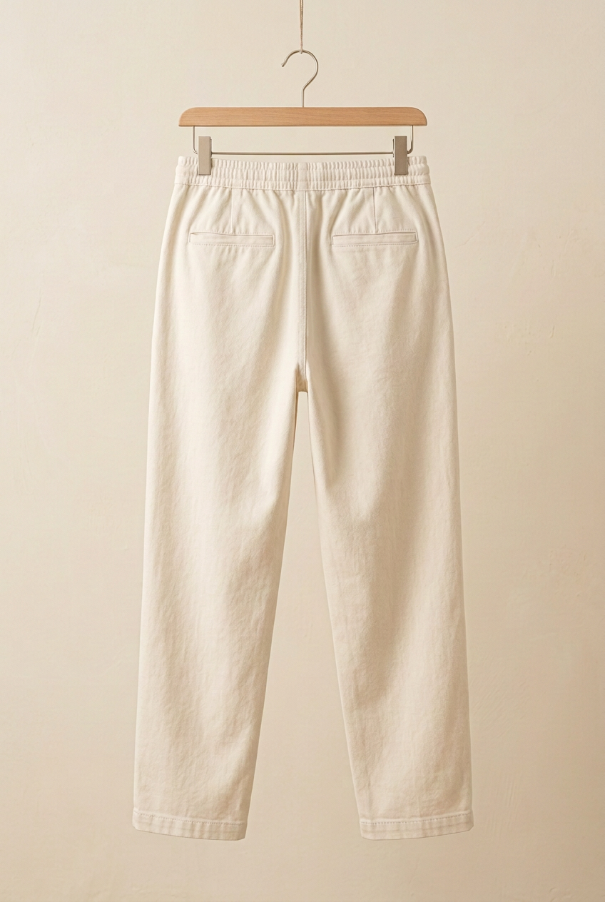 Casual Nature ivory relaxed trousers, back