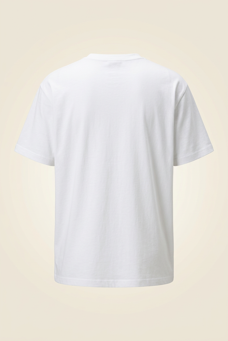 T-shirt a girocollo dalla vestibilità comoda – Bianca