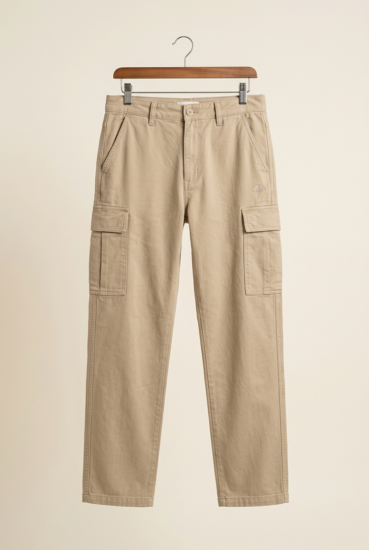 Herick & Belle Outdoor Balance sand ginkgo cargo trousers, front