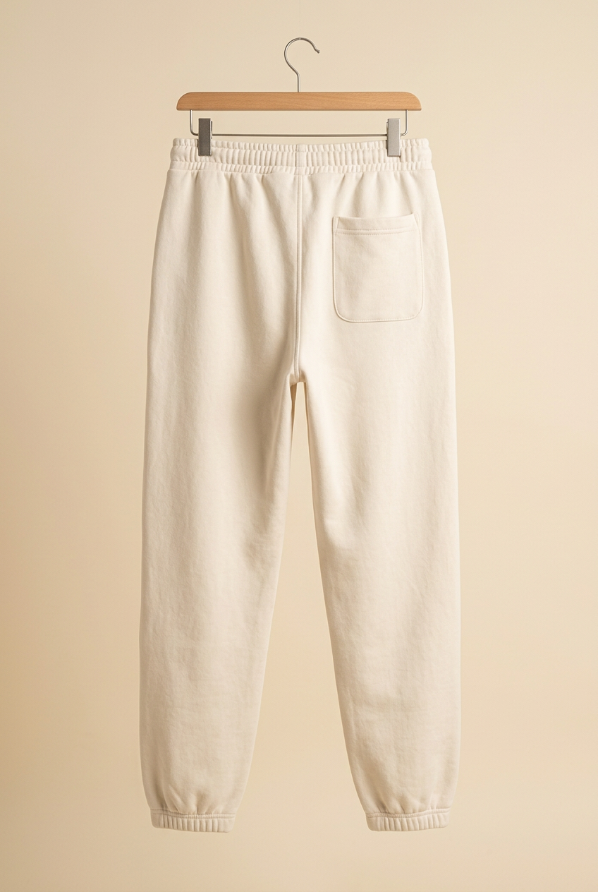 Herick & Belle Sporty Minimal ivory joggers, back