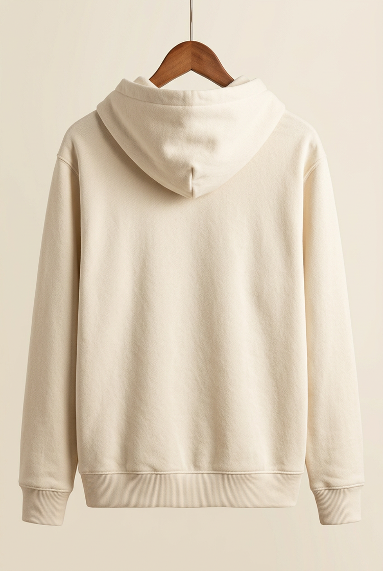 Herick & Belle Outdoor Balance ivory hoodie, back