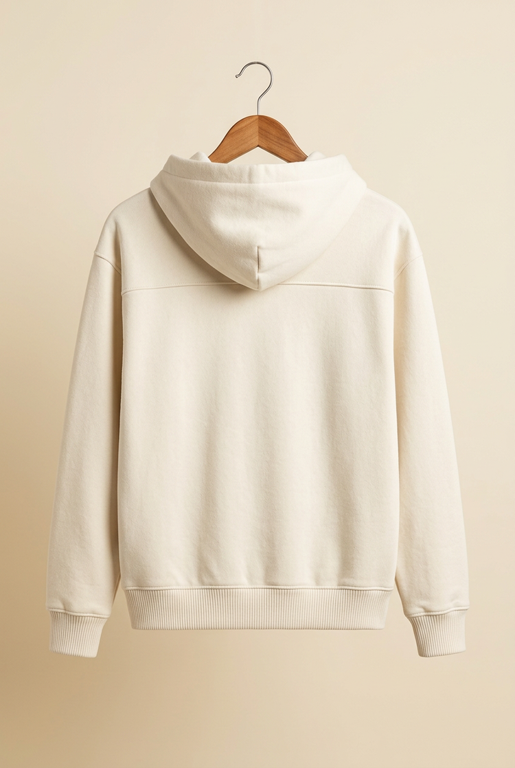 Outdoor Balance ivory hoodie, back