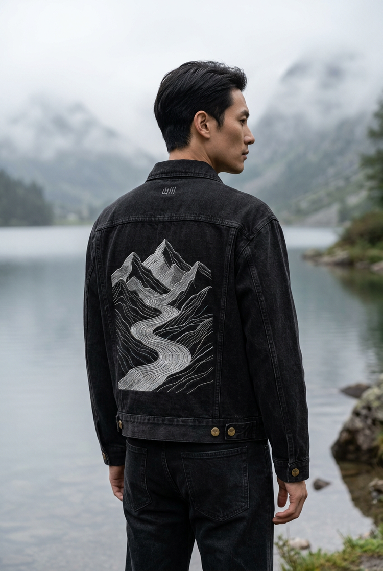 Giacca di jeans Yamakawa – Nero