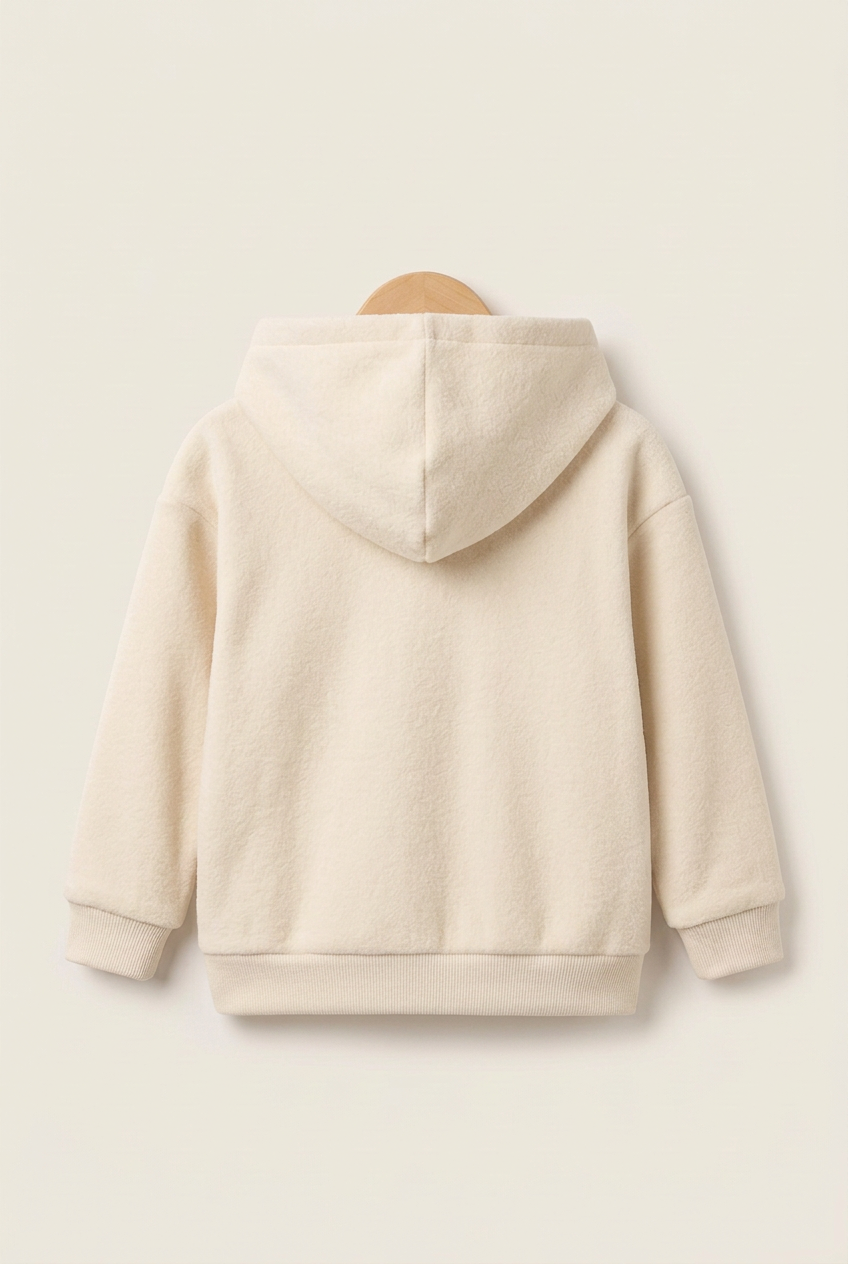 Sporty Minimal junior zip hoodie, back view