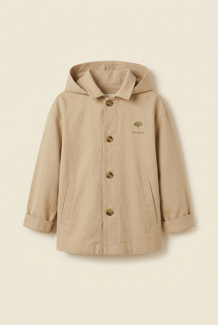 Junior Ginkgo Hooded Jacket – Sand