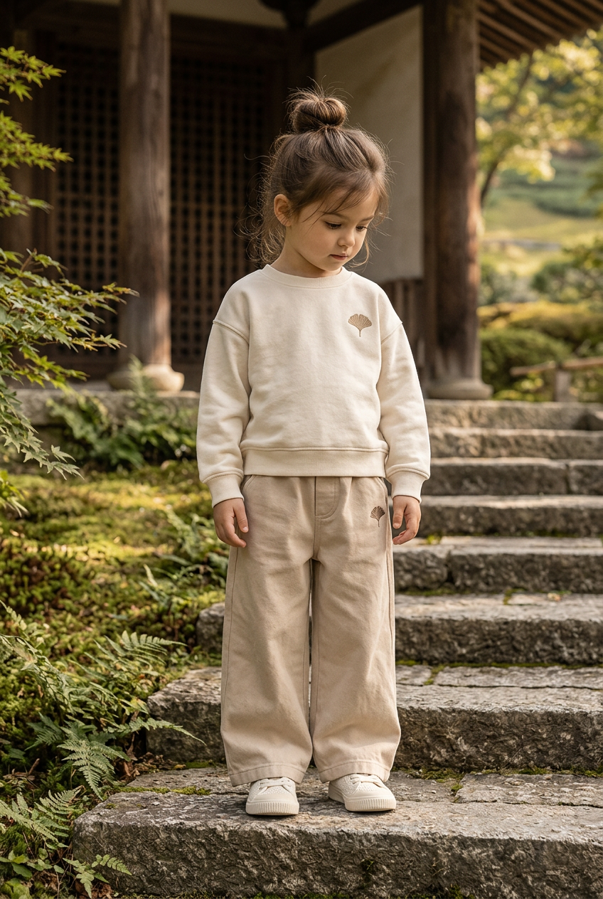 Child wearing the Soft Essentials junior look