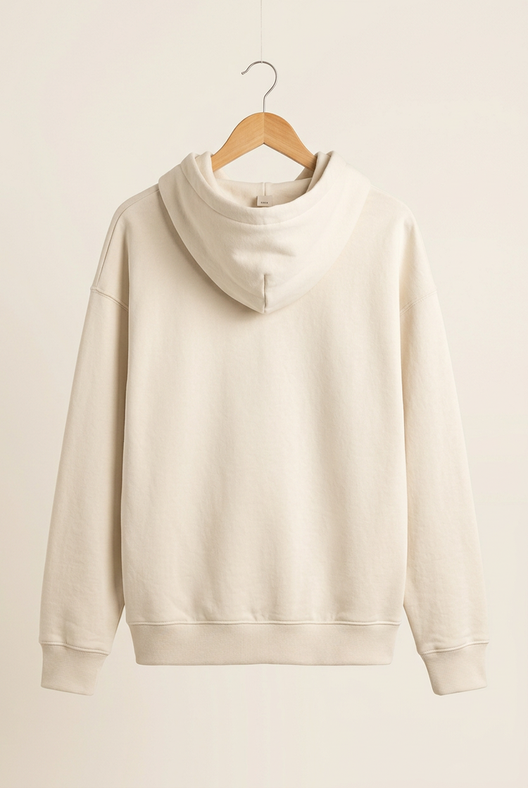 Herick & Belle Sporty Minimal ivory hoodie, back
