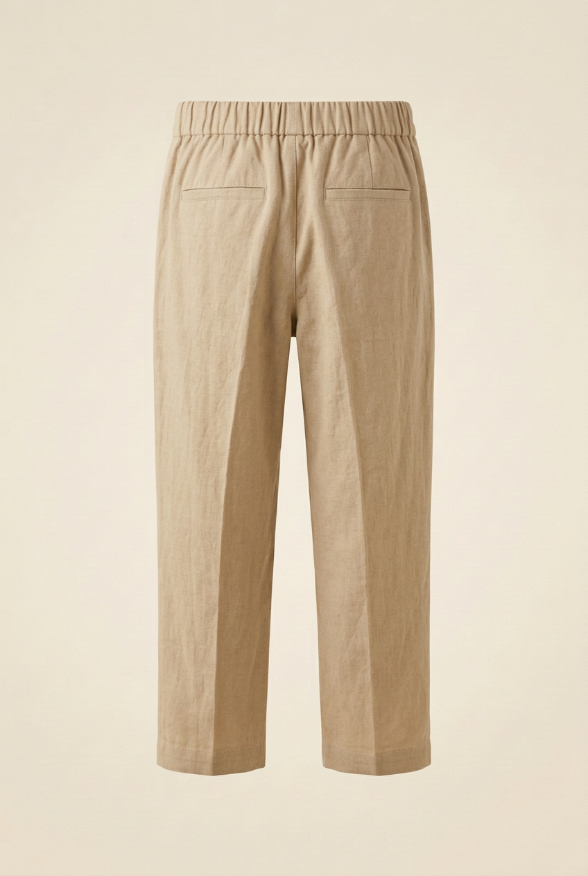 Pantaloni a pieghe Junior Ginkgo – Sabbia