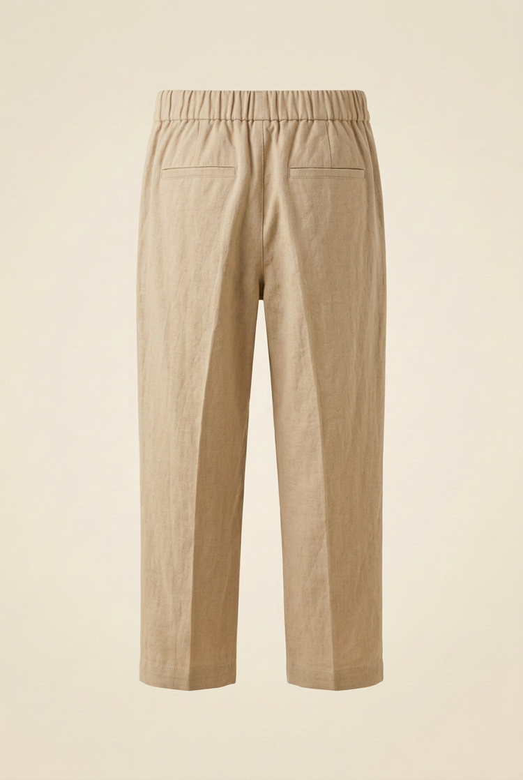 Pantaloni a pieghe Junior Ginkgo – Sabbia