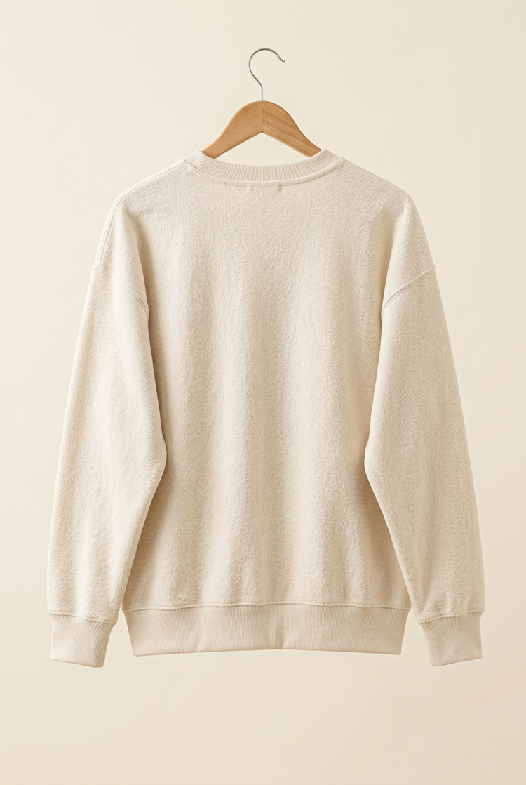 Casual Nature ivory oversized sweatshirt, back