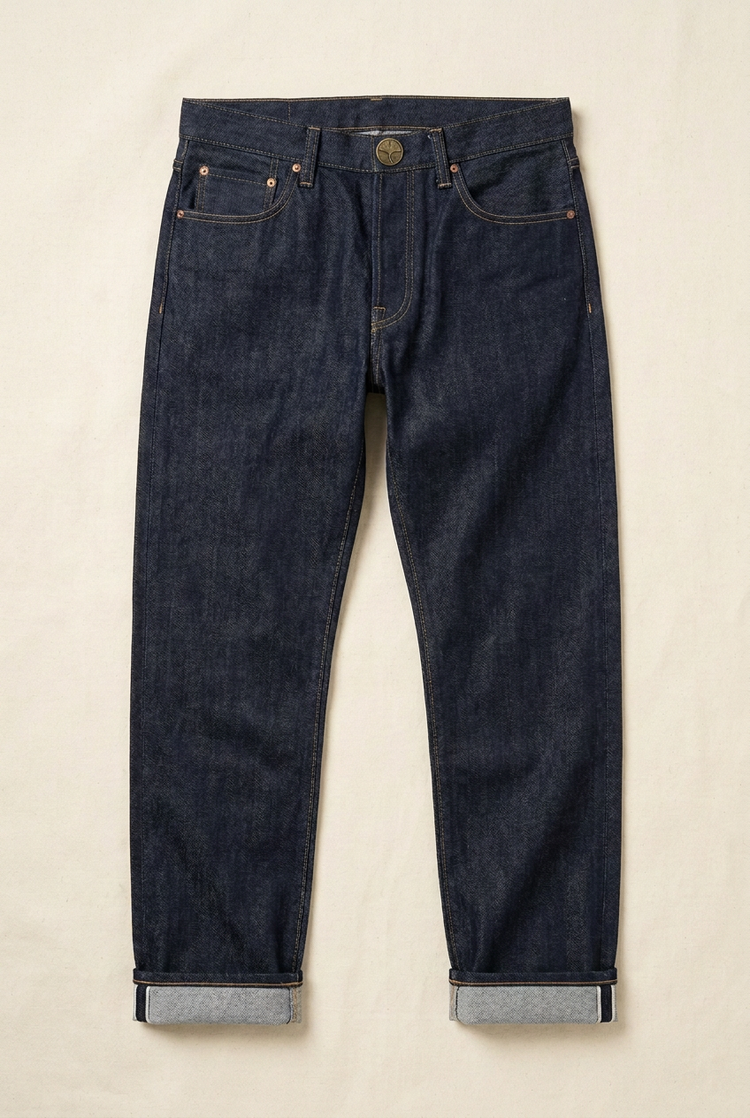 Pantalone con bottone personalizzato ginkgo