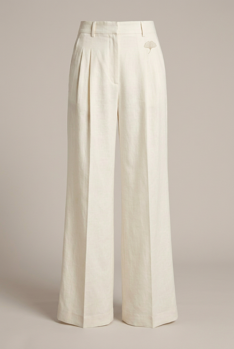 Pantaloni avorio, fronte