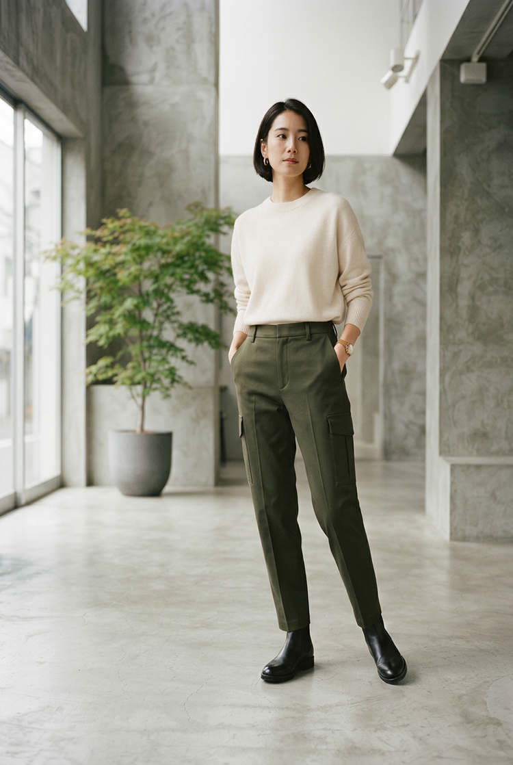 Pantalones cargo Ginkgo – Oliva