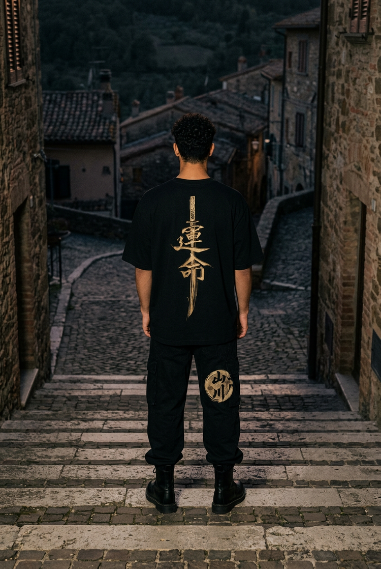 La T-shirt Katana 運命 – Nero